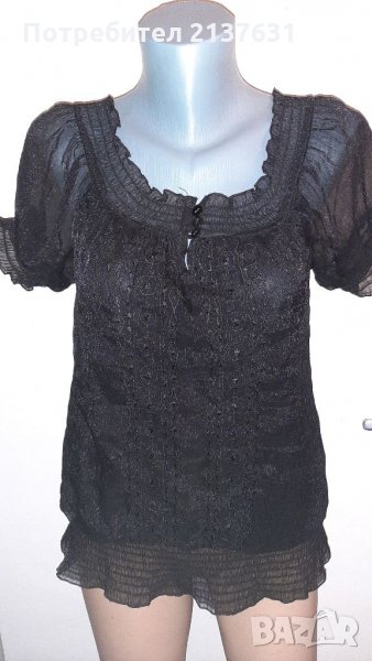 НОВА  ! Дамска черна БЛУЗА  - Размер L , снимка 1