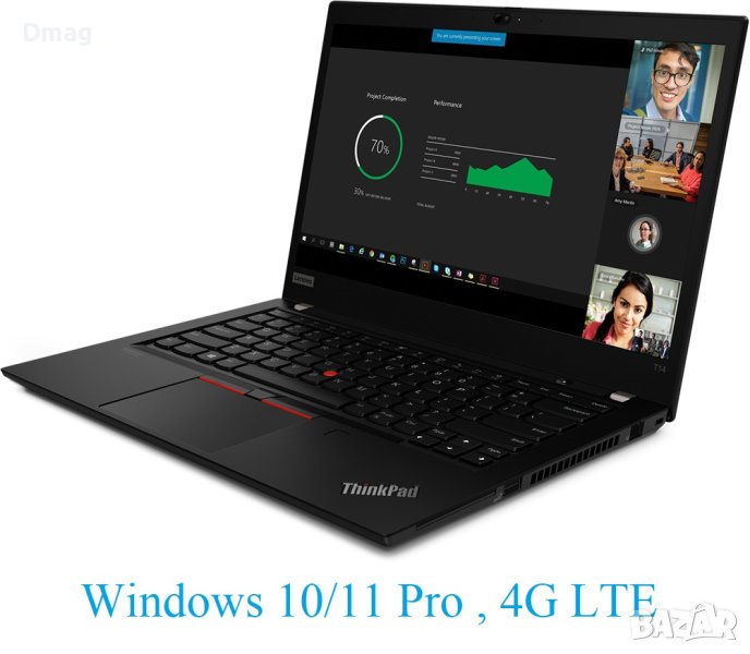 14" IPS ThinkPad T14 / Ryzen 7/24GB/SSD/4G LTE/Win11Pro, снимка 1