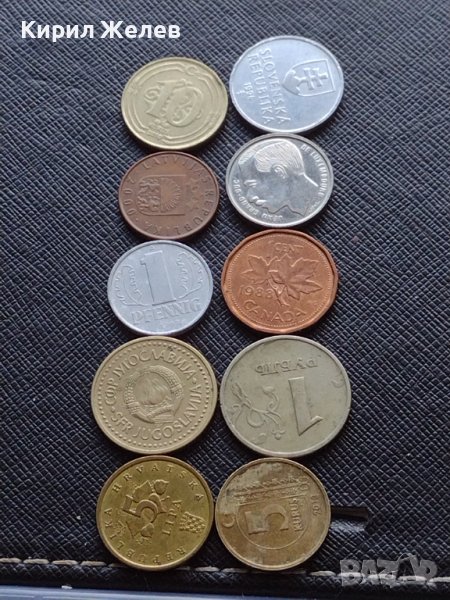 Лот монети от цял свят 10 броя АНГЛИЯ, ЮГОСЛАВИЯ, СЛОВЕНИЯ ЗА КОЛЕКЦИЯ ДЕКОРАЦИЯ 23907, снимка 1