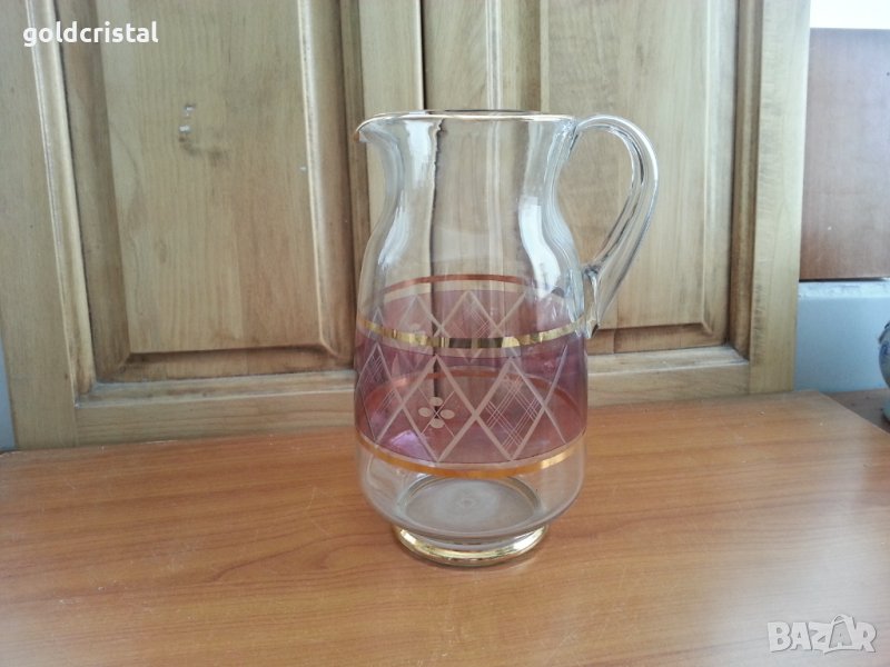 Стара стъклена кана, снимка 1
