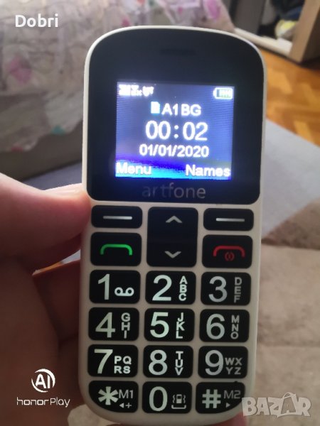 Телефон за възрастни Artfone CS188, две сим карти, зарядно и кабел , снимка 1