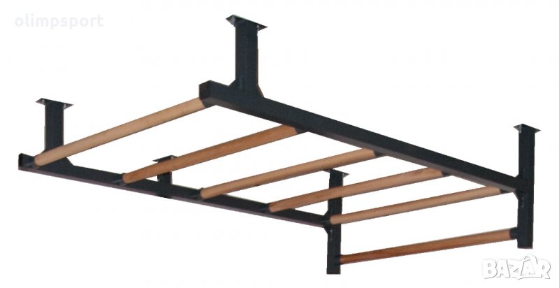 Хоризонтална шведска стена за таван – уред Тарзан за Вашата стая. Идеален за набирания и маймунско х, снимка 1