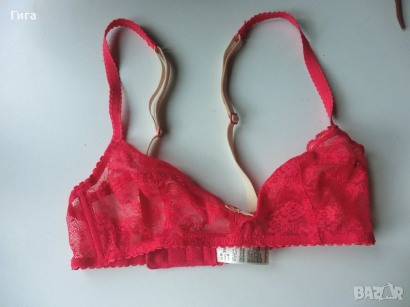 червен дантелен сутиен 70А, снимка 1