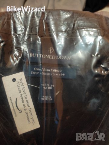 Buttoned Down Мъжка Slim-fit риза от кепър немачкаема НОВА, снимка 6 - Ризи - 34855157