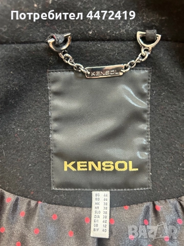 Вълнено дамско палто Kensol , снимка 6 - Палта, манта - 52272076