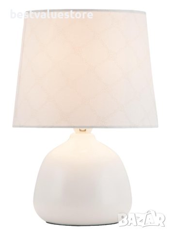 Лампа Настолна Бяла Керамична, снимка 2 - Настолни лампи - 43609703