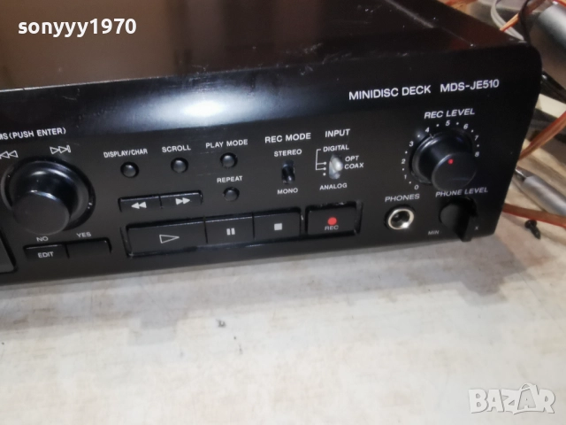 SONY MDS-JE510 MINIDISC DECK-ВНОС SWISS 2012251803, снимка 11 - Декове - 52859305