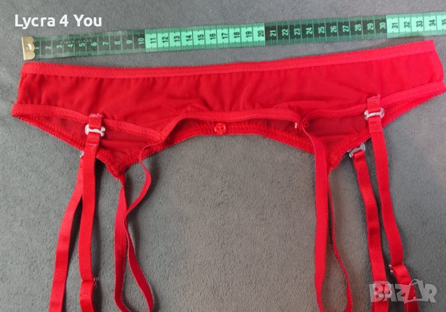 Червен тюлен колан за жартиери M/L размер, снимка 5 - Бельо - 39623182