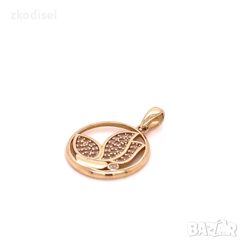 Златен медальон 1,55гр. 14кр. проба:585 модел:34207-4, снимка 2 - Колиета, медальони, синджири - 51652130