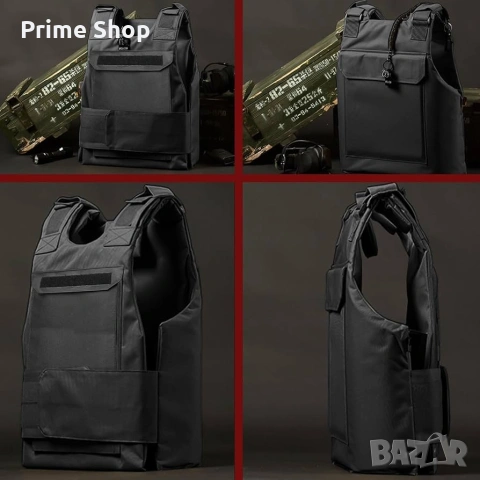 Тактическа жилетка Favuit за Airsoft и пейнтбол, регулируема, черна, снимка 8 - Спортна екипировка - 53516875
