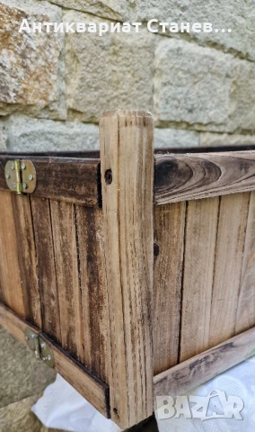 🪵🌸 Винтидж дървена поставка за саксии / кашпа 🌿, снимка 4 - Саксии и кашпи - 51146743