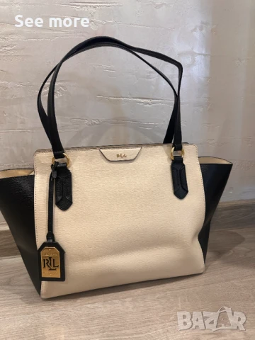 Lauren Ralph Lauren чанта естествена кожа, снимка 4 - Чанти - 50591002