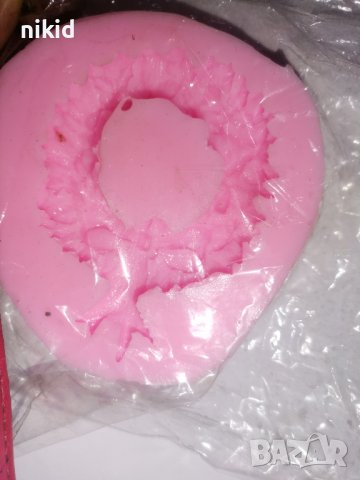 Коледен венец с пандела силиконов молд форма фондан шоколад гипс декор украса, снимка 3 - Форми - 43642934