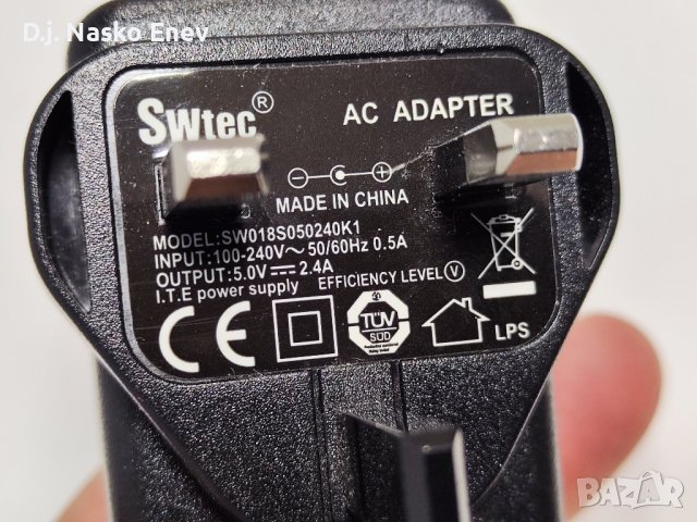 SWtec AC Power Adapter  100-240V 5V 2.4A - Захранващ адаптер 5 волта 2,4 ампера, снимка 2 - Ресийвъри, усилватели, смесителни пултове - 38192154