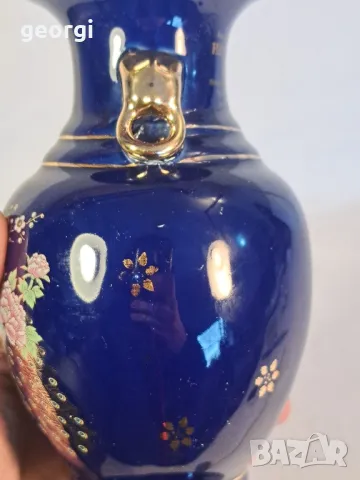 порцеланова ваза кобалтов порцелан  21/3, снимка 4 - Вази - 49175947