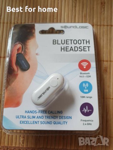 Хендсфри слушалка Саундлоджик- бяла