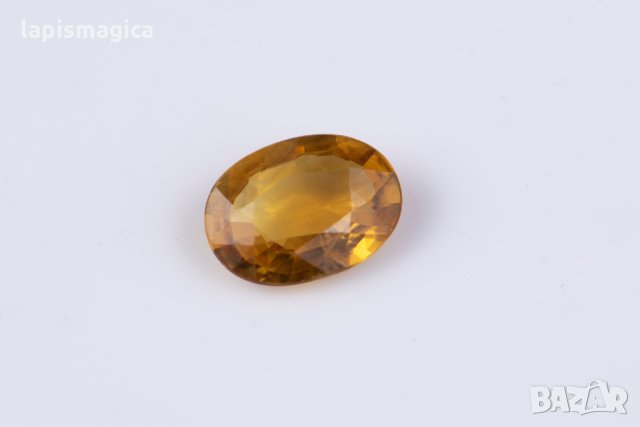 Жълт сапфир 0.45ct овал само нагряван