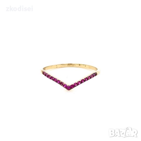 Златен дамски пръстен 0,88гр. размер:56 14кр. проба:585 модел:21886-5