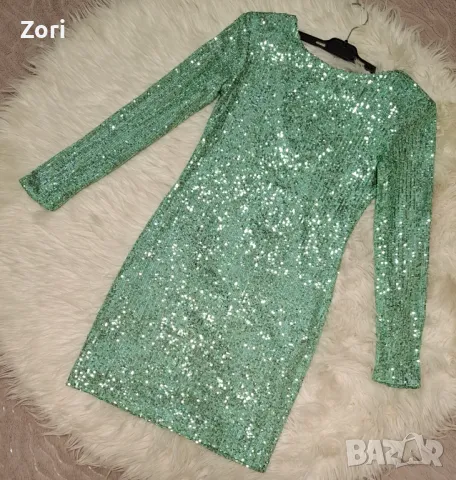 РАЗКОШНИ рокли целите в пайети и с леко отворен гръб в 2 цвята , снимка 3 - Рокли - 48087732