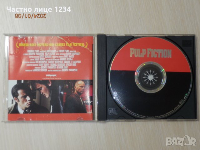 Оригинален диск - Pulp Fiction (Music From The Motion Picture) - 1994, снимка 3 - CD дискове - 43708760