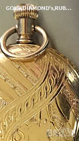 Джобен часовник HAMPDEN 14к., снимка 3 - Мъжки - 47911991