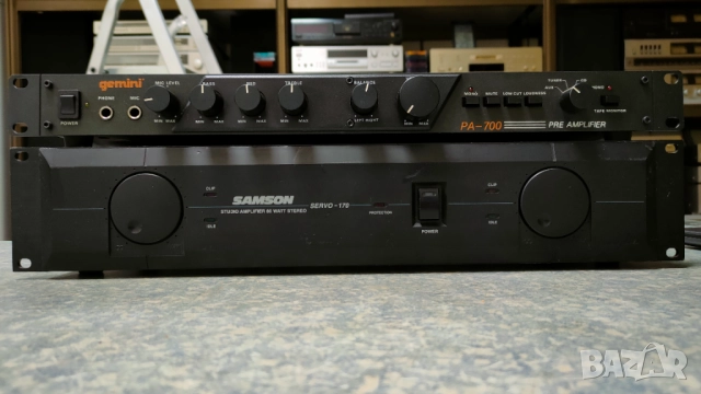 Предусилвател Gemini PA - 700 и крайно стъпало Samson servo - 170