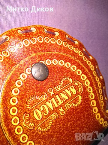 Чанта за врата Сантияго естествена кожа 120х115х25мм нова, снимка 6 - Чанти - 38169720