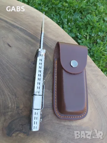 Масивен сгъваем ловен нож Columbia с гравирано острие и дръжка А3189 , снимка 7 - Ножове - 50095345