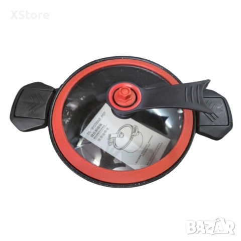 Херметическа тенджера заключващ капак с незалепващо покритие - 24см, 26см, 28см, снимка 7 - Съдове за готвене - 52507334