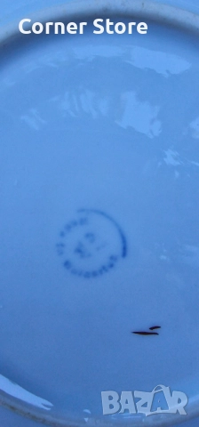 Синя роза 5 бр десертни  чинийки, снимка 2 - Чинии - 51469544