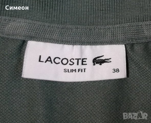 Lacoste Slim Fit Polo Shirt оригинална поло тениска S памучна фланелка, снимка 3 - Тениски - 32836926