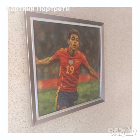 Картина с Ламин Ямал, снимка 3 - Декорация за дома - 50822360