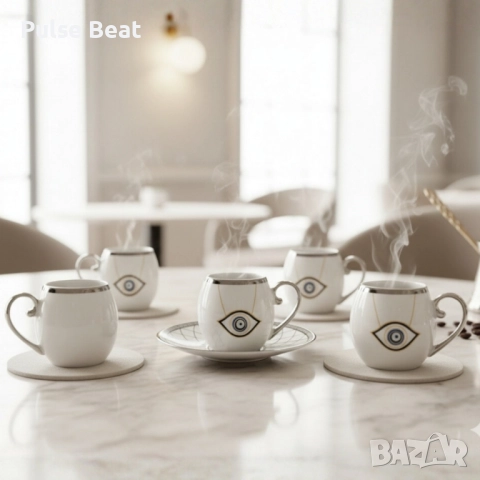 Луксозен порцеланов сервиз + 2в1 блендер и мелничка Cheffinger - Ексклузивен комплект 3 в 1, снимка 6 - Блендери - 52397050