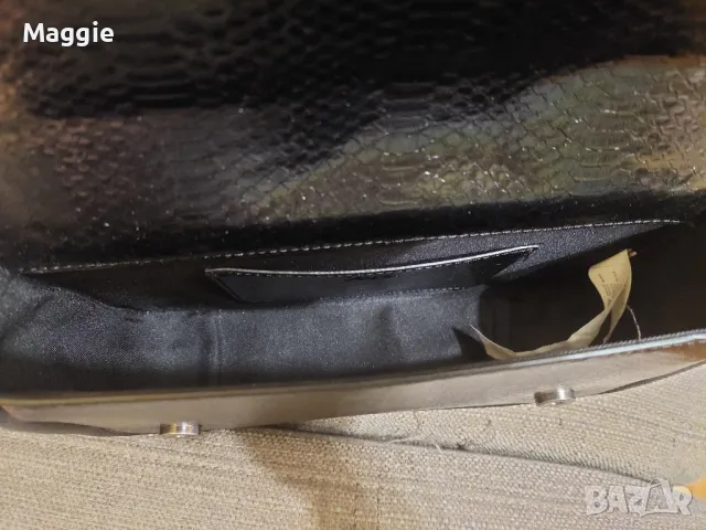 Черна кожена чанта ZARA, снимка 3 - Чанти - 48177460
