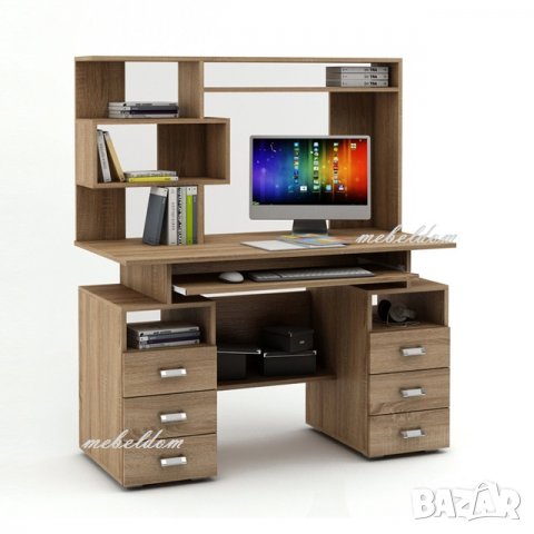 Бюро 120см. с надстройка,6 чекмеджета и клавиатура(код-1110), снимка 3 - Бюра - 28557023