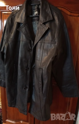 Ново Мъжко Зимно Яке Изцяло от Естествена Кожа L, снимка 13 - Якета - 53186347