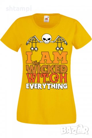 Дамска тениска I'm The Wicked Witch Of Everything 2,Halloween,Хелоуин,Празник,Забавление,Изненада,, снимка 9 - Тениски - 38137991