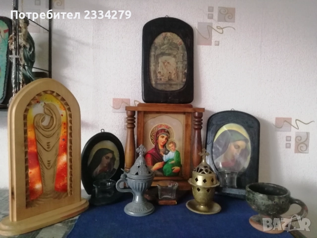 Стари кандила и иконостаси дървени, метални, глинени от различни времена. , снимка 10 - Антикварни и старинни предмети - 33834217