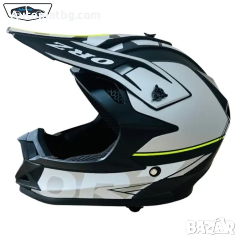 Кросова каска Automat, За мотор, Атв, Велосипед, S, M и L, Черен с неон и сив, снимка 2 - Аксесоари и консумативи - 49303583
