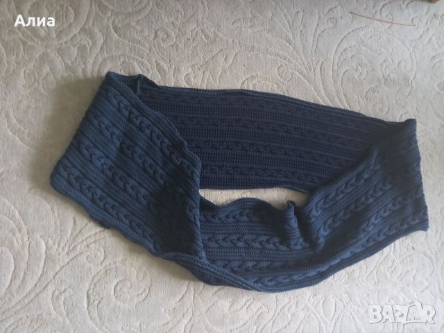 Мъжки шал, доста голям, тъмно син, снимка 3 - Други - 35147673