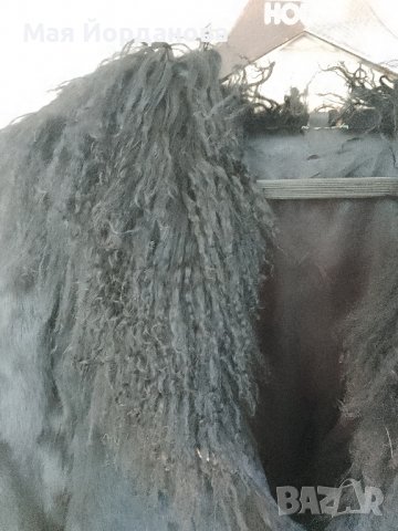 Цена  46 лв. Палто естествена кожа с богата яка от лама.  , снимка 4 - Палта, манта - 43940595