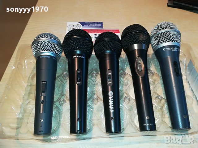 shure//yamaha//profi microphone-behringer//philips//wharfedale, снимка 1 - Микрофони - 28608147