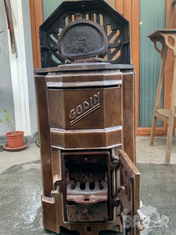 Старинна емайлирана чугунена печка в стил Ар Деко!, снимка 7 - Антикварни и старинни предмети - 13469070