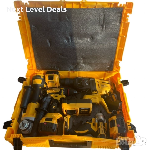 Комплект 4 в 1: Перфоратор + Ъглошлайф + Гайковерт + Винтоверт, снимка 5 - Други инструменти - 53486721