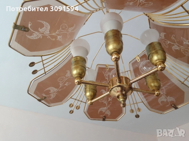 Винтидж полюлей месинг стъкло , снимка 17 - Антикварни и старинни предмети - 52037993