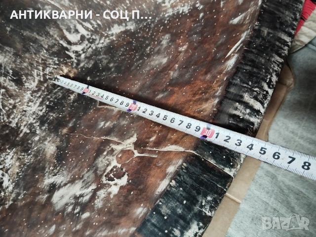Старинна Ръчно Изработена Дървена Ренесансова Нощва, Корито За Месене На Тесто 19' Век / НОМЕР 693., снимка 15 - Антикварни и старинни предмети - 53486111