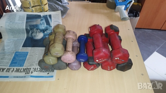 Гирички по 1кг, 2кг - фитнес дъмбели, снимка 7 - Фитнес уреди - 52395045