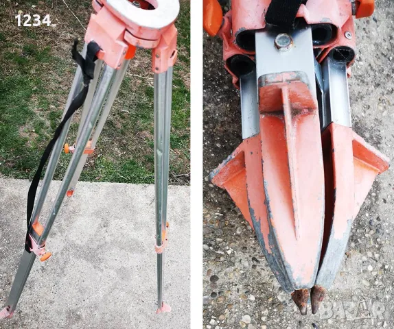 алуминиев стенд за оптичен нивел (стойка) тринога трипод , снимка 5 - Други инструменти - 49022110