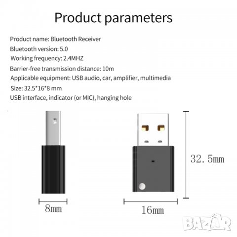 Блутут Авто Хендсфрий Донгъл / Bluetooth USB Адаптер за кола , снимка 4 - Аксесоари и консумативи - 26706800
