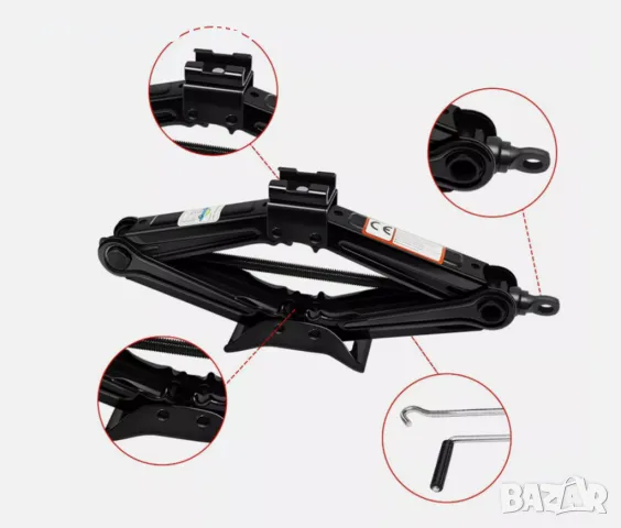 Крик Автомобилен/Механичен тип жаба - 2000 kg., снимка 3 - Аксесоари и консумативи - 49535195